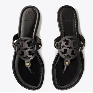 Tory Burch Miller Sandal - Patent Black - SZ 8